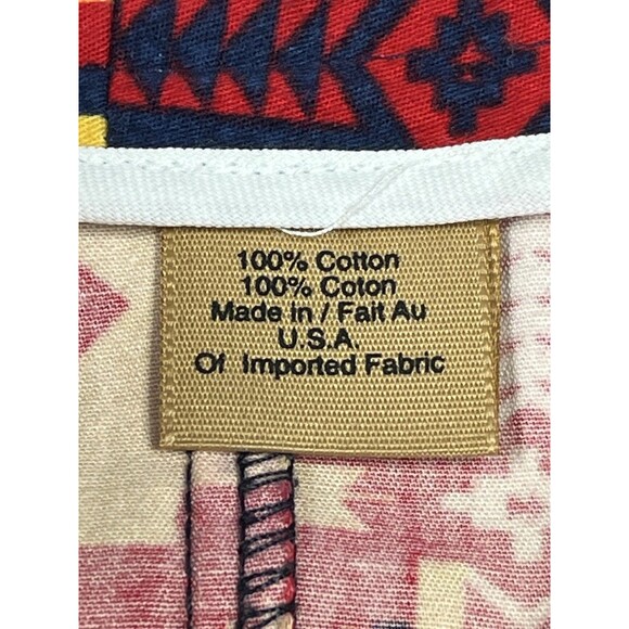 Ruff Hewn Geometric Print Cotton Button Wrap Skirt Set Buffalo Nickel  Sz 8/M - Picture 9 of 16